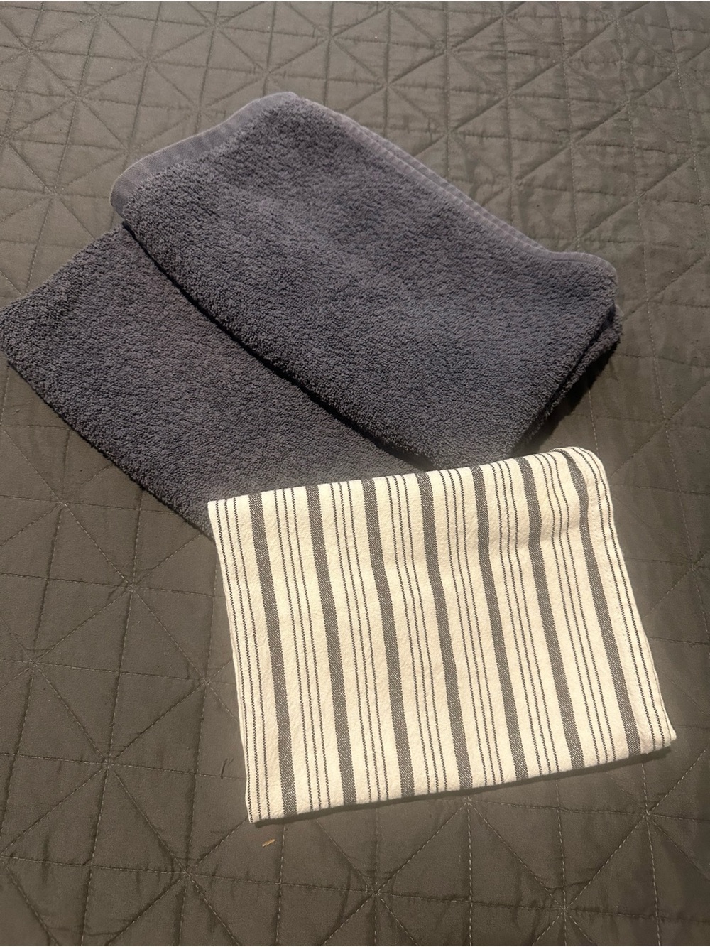 Set of Two Hand Towels + Kitchen Towel